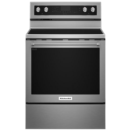 KitchenAid 30" Smooth Top Electric Range, True Convection - YKFEG500ESS