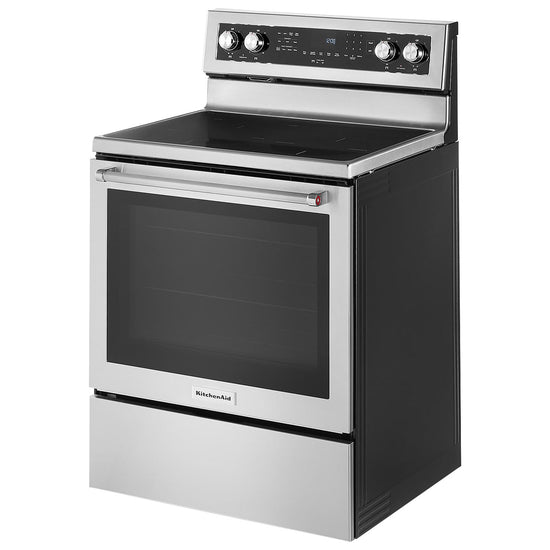 KitchenAid 30" Smooth Top Electric Range, True Convection - YKFEG500ESS