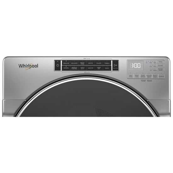 Whirlpool 7.4 Cu. Ft. Electric Steam Dryer, Chrome Shadow - YWED8620HC