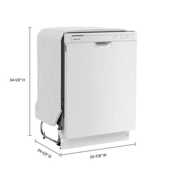 Amana 24 Inch Built-In Dishwasher, White - ADFS2524RW