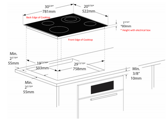 Porter&Charles 30 Inch Electric Ceramic Cooktop - MC-CC76-2