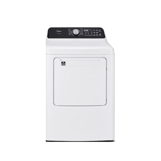 Midea 7 Cu. Ft. Vented Electric Dryer with Sensor Dry, White - MLTE52M2BWW
