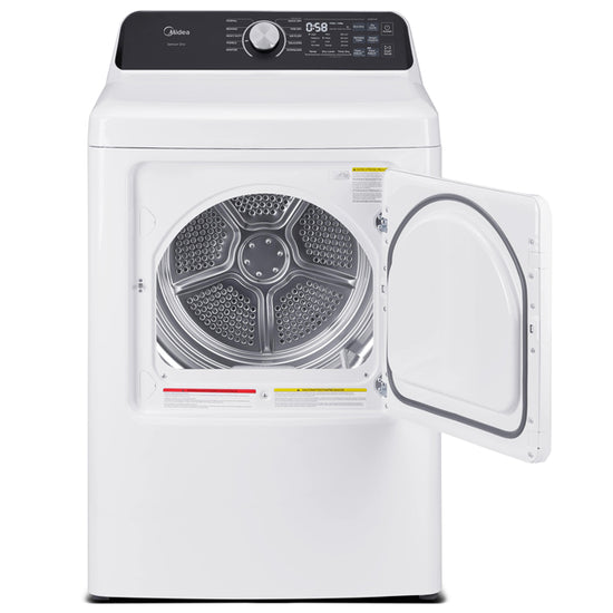 Midea 7 Cu. Ft. Vented Electric Dryer with Sensor Dry, White - MLTE52M2BWW