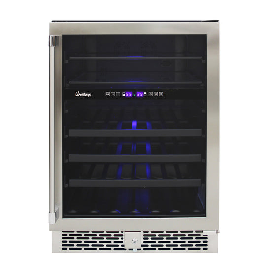 Vinotemp 23.6 Inch Dual Zone Wine & Beverage Cooler, 30 Bottles - VT-OUTDR24GD