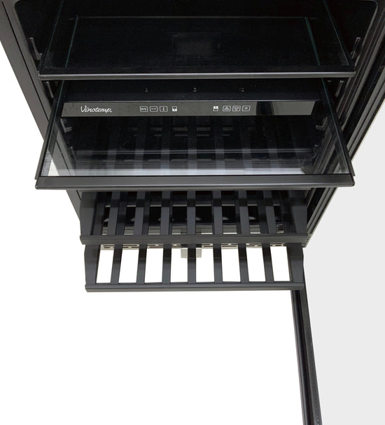 Vinotemp 23.6 Inch Dual Zone Wine & Beverage Cooler, 30 Bottles - VT-OUTDR24GD
