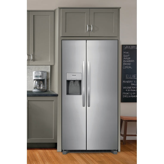 Frigidaire 36 Inch Side-by-Side Refrigerator, 25.6 Cu. Ft., Stainless Steel - FRSS26L3AF