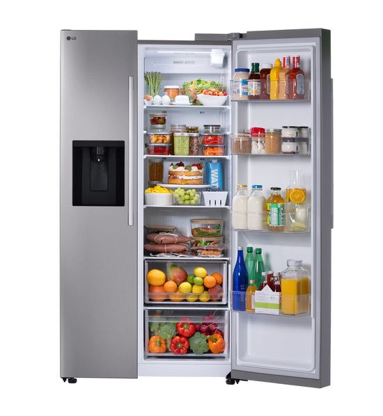 LG 36 Inch Side-by-Side Refrigerator, 26.6 cu. ft., PrintProof Stainless - LS27T3230S