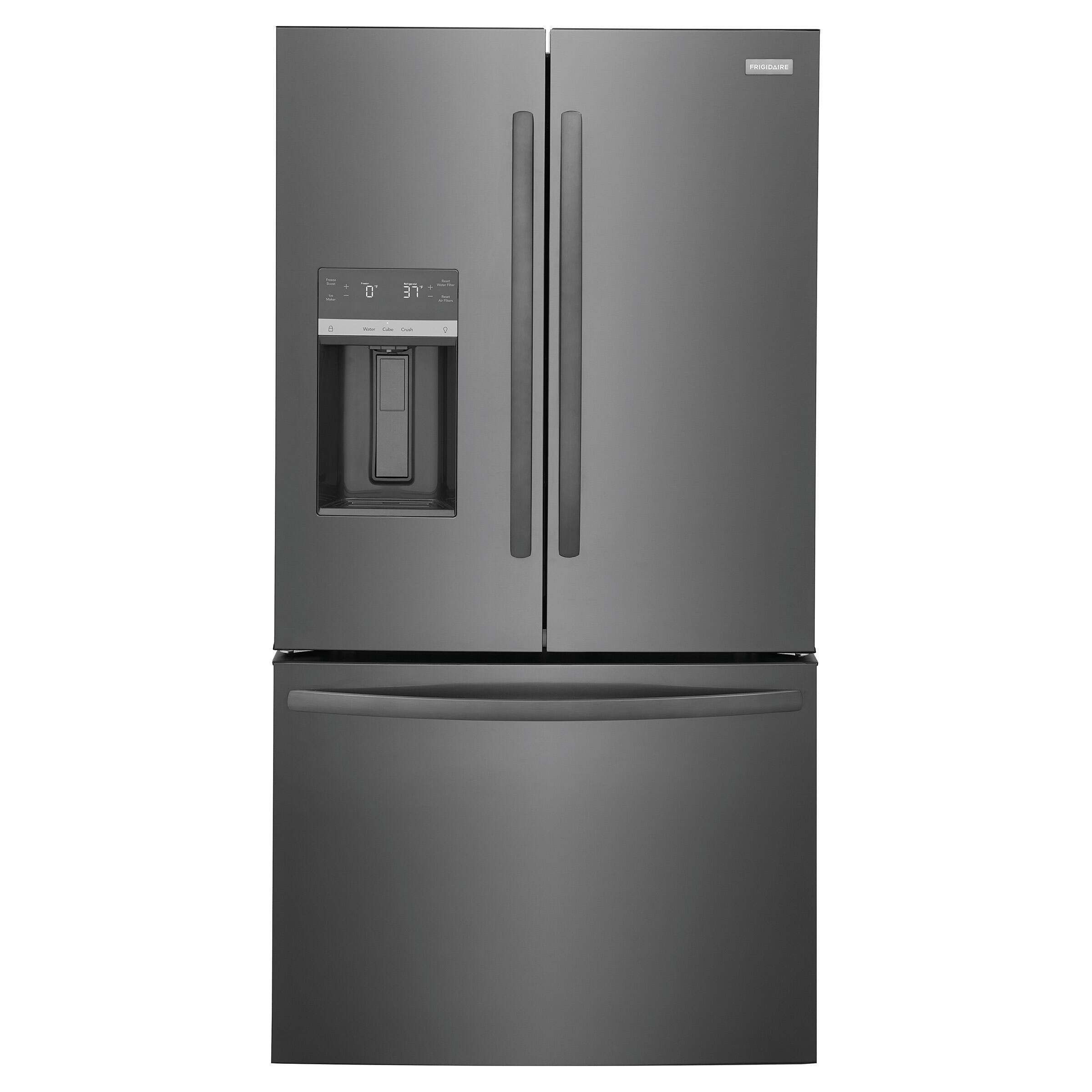 Frigidaire 36 Inch French Door Refrigerator with 27.8 Cu. Ft. Capacity, Black Stainless - FRFS2823AD