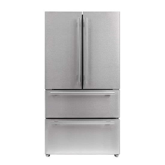 Forno Moena 36 in 19.2 Cu Ft Stainless Steel Counter-Depth French Door Refrigerator - FFRBI1820-36SB