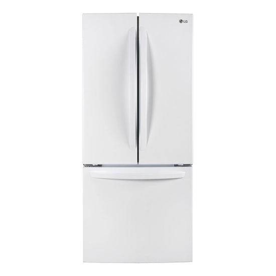LG 30 Inch French Door Refrigerator, 21.8 cu. ft., Super White - LRFNS2200W