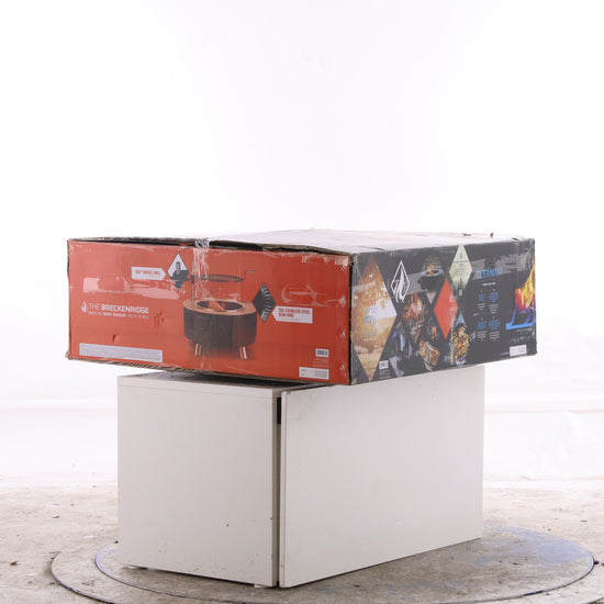 HOTSHOT Smokeless Outdoor Wood Fire Pit with Grill, Steel, 34 Inch-BRECKENRIDGE