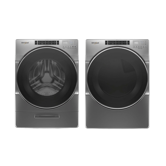 Whirlpool Washer Dryer Chrome Set (WFW8620HC & WGD9620HC) + (Bundle Discount at Cart)