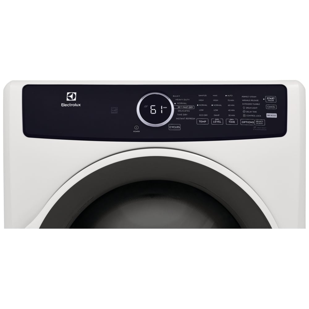Electrolux 8.0 cu. ft. Front Load Electric Dryer in White with Luxury-Quiet Sound System - ELFE743CAW