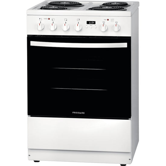 Frigidaire 24 Inch Slide-In Compact Electric Range with Convection Oven, White - FCFC241CAW