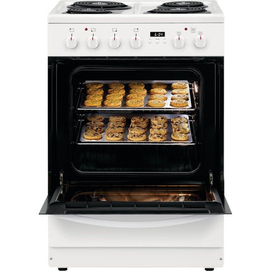 Frigidaire 24 Inch Slide-In Compact Electric Range with Convection Oven, White - FCFC241CAW