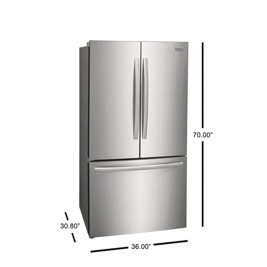 Frigidaire 36 Inch French Door Refrigerator with 23.3 cu. ft. Capacity, Stainless Steel - GRFG2353AF