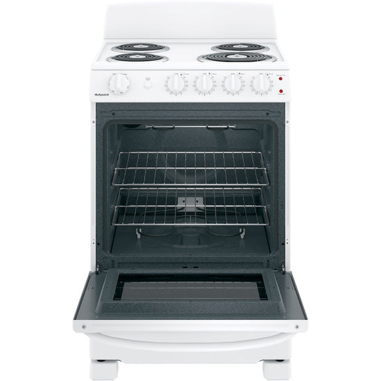 GE 24 Inch Freestanding Electric Range, White - JCAS300DMWW