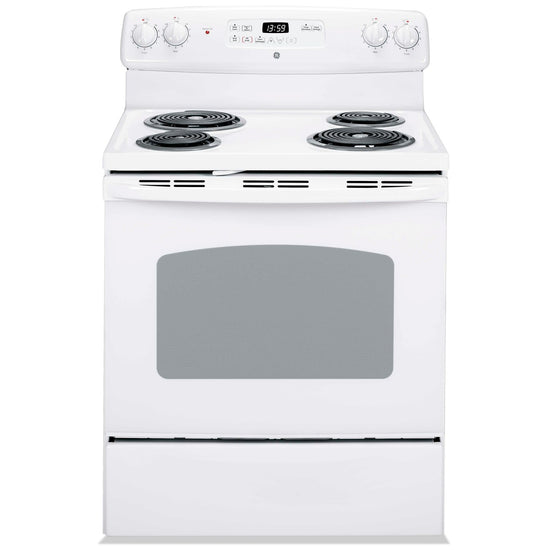 GE 5 Cu. Ft. Electric Freestanding Range, White - JCBP240DMWW