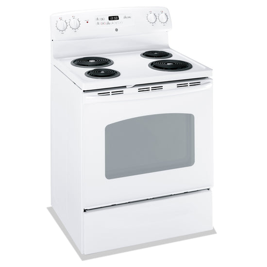 GE 5 Cu. Ft. Electric Freestanding Range, White - JCBP240DMWW