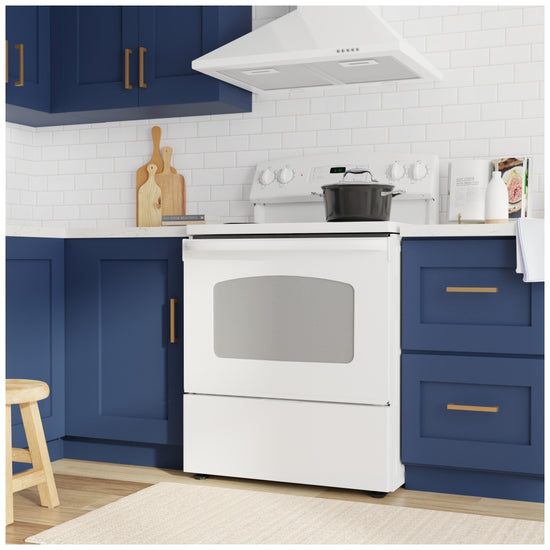 GE 30 Inch Freestanding Electric Range, White - JCBS280DMWW