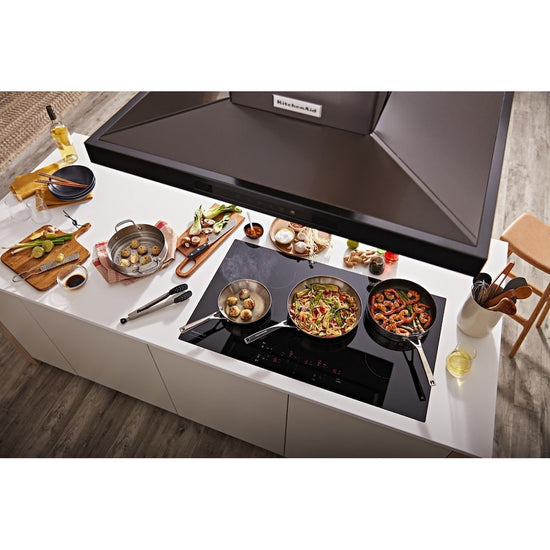KitchenAid 36 Inch Induction Cooktop with 5 Elements - KCIG556JBL