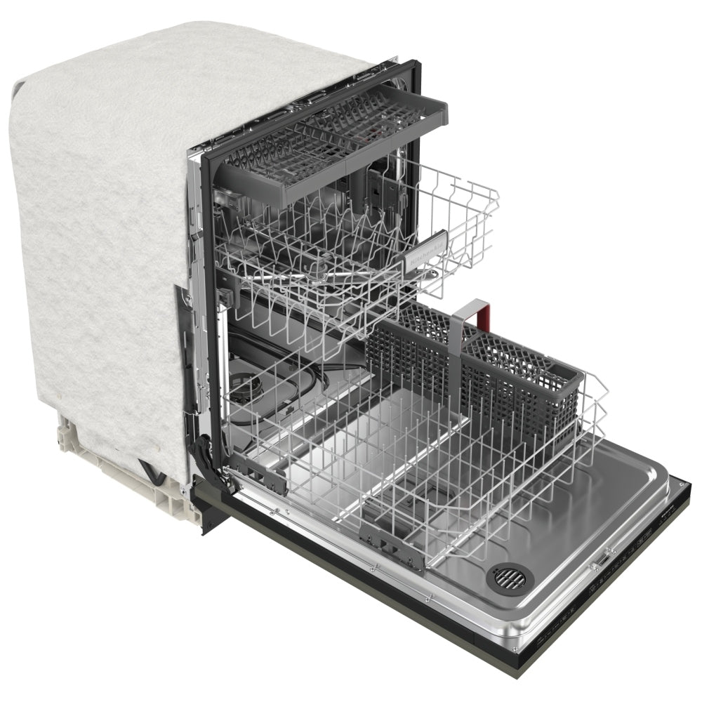 KitchenAid 24 Inch Built-In Dishwasher, 39 dB, Black - KDTE304LPA