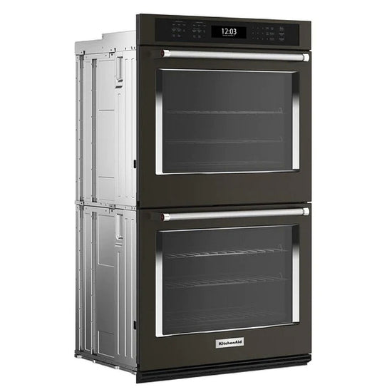 KitchenAid 27 Inch Double Wall Oven, Black Stainless - KOED527PBS