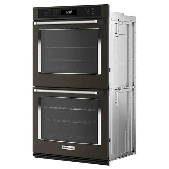 KitchenAid 27 Inch Double Wall Oven, Black Stainless - KOED527PBS