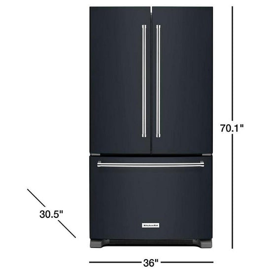 KitchenAid French Door Refrigerator with Counter-Depth Design - KRFC300EBS