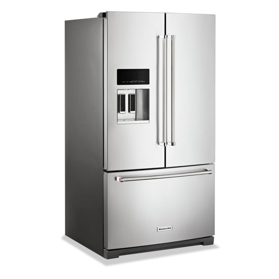 KitchenAid 36 Inch French-Door Refrigerator, Stainless Steel - KRFF577KPS