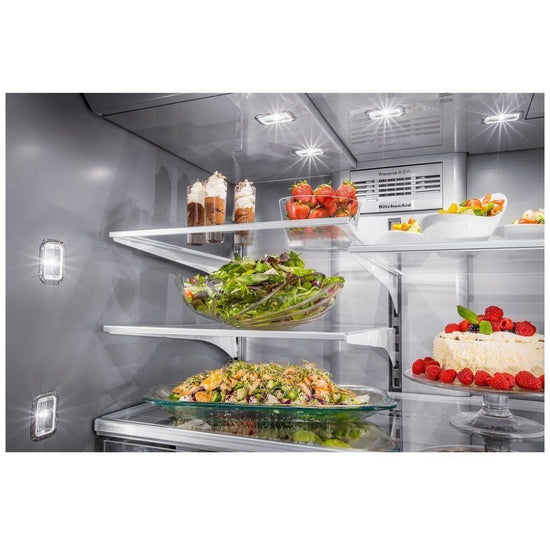 KitchenAid French Door Refrigerator with 5-Door Configuration - KRMF706EBS