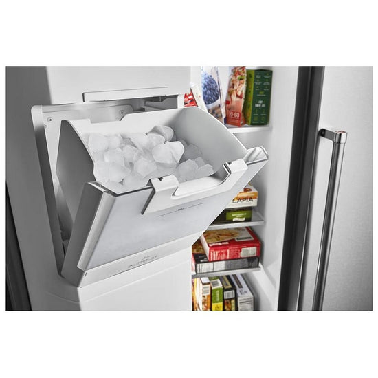 KitchenAid 36 Inch Counter-Depth Side-by-Side Refrigerator, 19.9 cu. ft. - KRSC700HPS