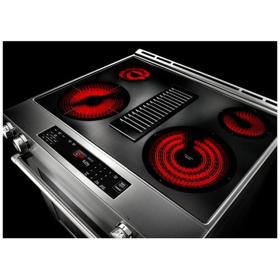 KitchenAid 30 Inch Slide-In Electric Range with 6.4 Cu. Ft. Capacity, Stainless Steel - KSEG950ESS