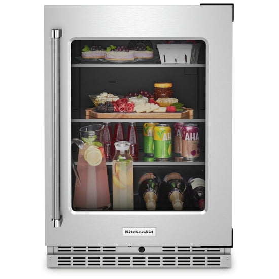 KitchenAid 24 Inch Built-In Undercounter Refrigerator with 5.2 Cu. Ft. Capacity - KURR314KSS
