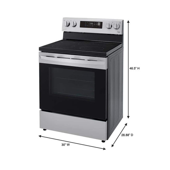LG 30 Inch Freestanding Electric Range with 6.3 cu. ft. Capacity, Stainless Steel - LREL6321S