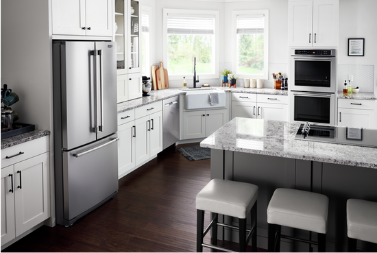 Maytag 30 Inch French Door Refrigerator with 19.6 cu. ft. Capacity, Fingerprint Resistant Stainless Steel - MFB2055FRZ