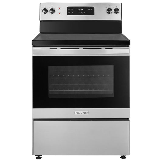 Insignia 30" Freestanding Electric Range, 5.0 cu. ft., Stainless Steel - NS-RGRCESS3-C