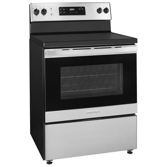 Insignia 30" Freestanding Electric Range, 5.0 cu. ft., Stainless Steel - NS-RGRCESS3-C
