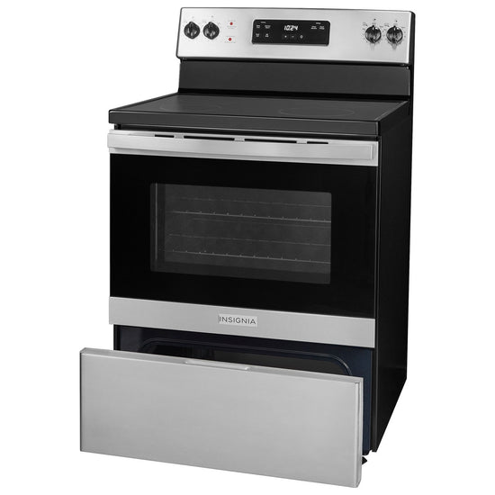 Insignia 30" Freestanding Electric Range, 5.0 cu. ft., Stainless Steel - NS-RGRCESS3-C