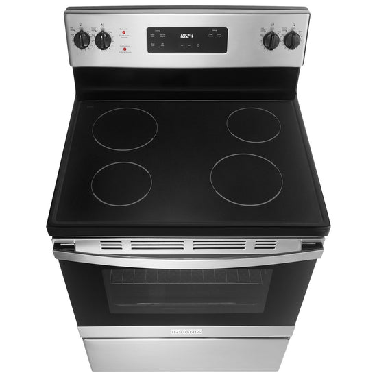 Insignia 30" Freestanding Electric Range, 5.0 cu. ft., Stainless Steel - NS-RGRCESS3-C