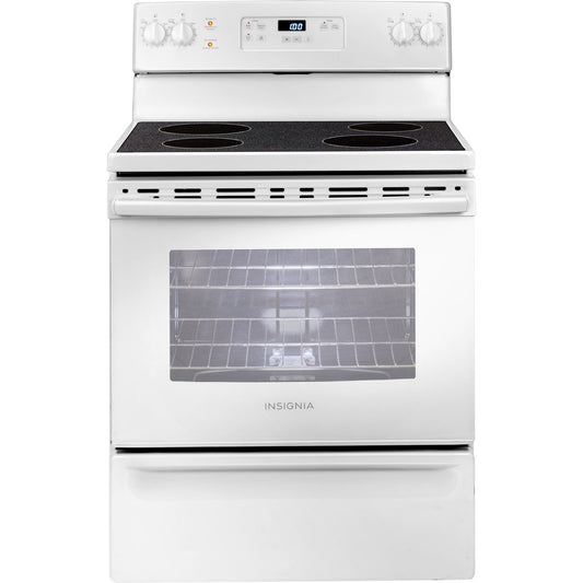 Insignia 30 Inch Electric Range, White - NS-RNE4BMWH9-C