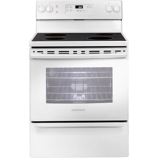 Insignia 30 Inch Electric Range, White - NS-RNE4BMWH9-C