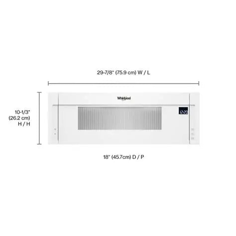 Whirlpool 1.1 cu. ft. Low Profile Over-the-Range Microwave Hood - YWML75011HW