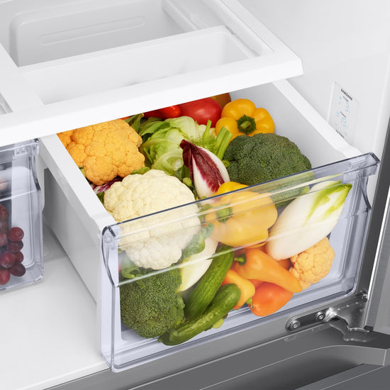 Samsung 33 Inch Counter Depth French Door Refrigerator with 17.5 cu. ft. Capacity, Stainless Steel - RF18A5101S9/AA
