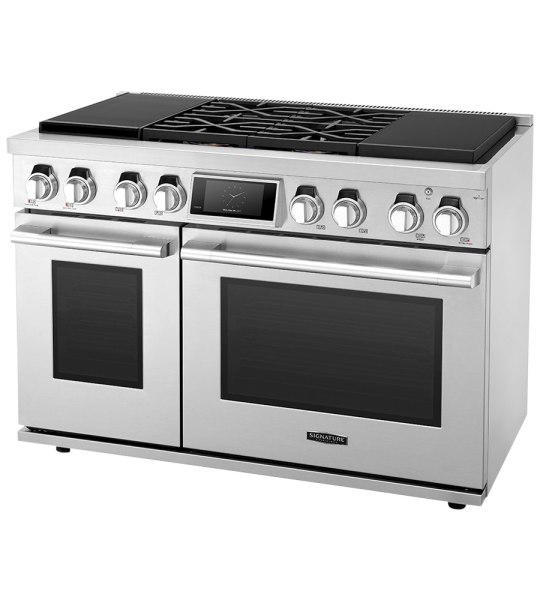 Signature Kitchen Suite 48 Inch Dual Fuel Range (Gas and Induction), Stainless Steel - SKSDR480SIS