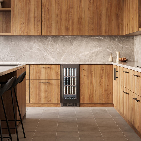 Silhouette 15 Inch Under Counter Beverage Center - SPRBC031D1SS-RF