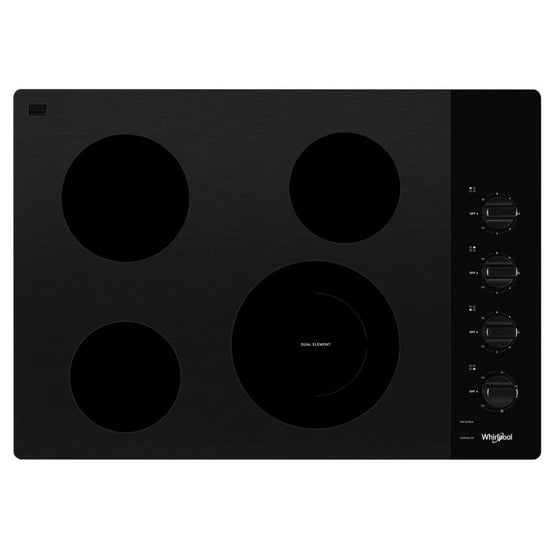 Whirlpool 30 Inch Electric Cooktop, Black - WCE55US0HB