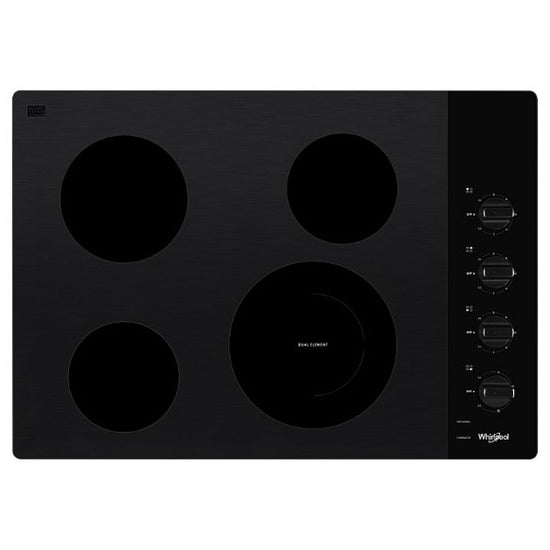 Whirlpool 30 Inch Electric Cooktop, Black - WCE55US0HB