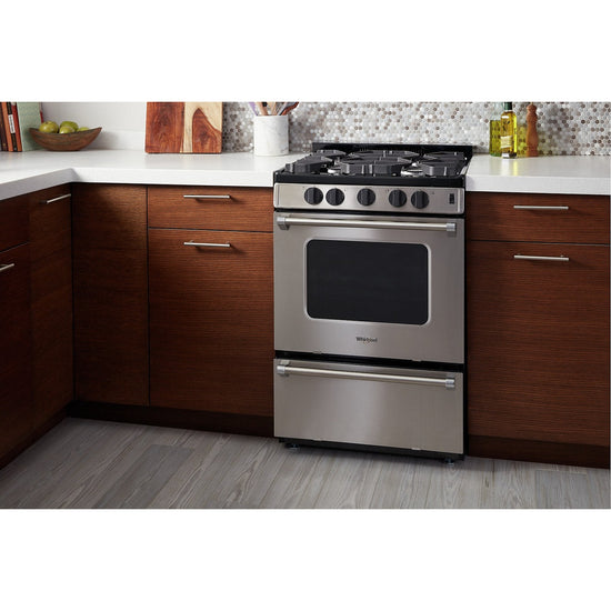 Whirlpool 24 Inch Freestanding Gas Range with 2.96 cu. ft. Oven - WFG500M4HS