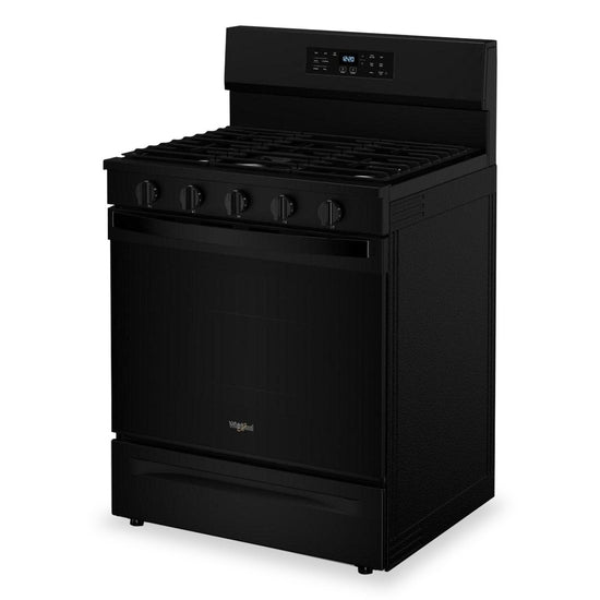 Whirlpool 30 Inch Gas Range with Air Fry, Black - WFGS5030RB